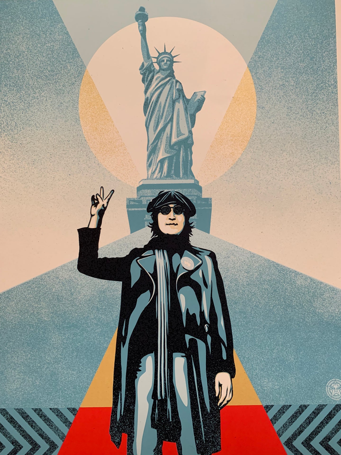 Shepard Fairey ( Obey ) - Lennon peace and liberty (blue) - 2023