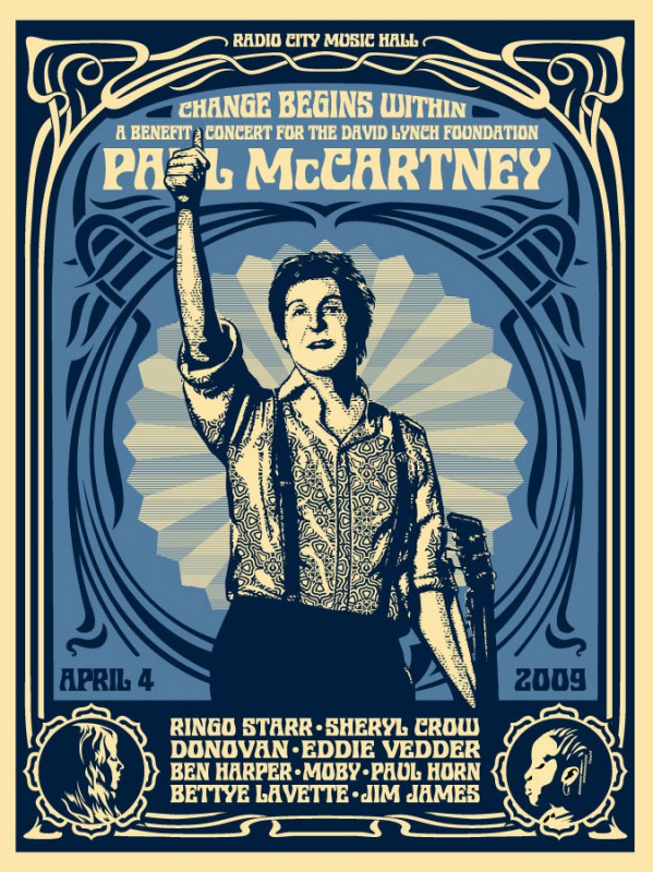 Shepard Fairey ( Obey ) - Paul McCartney Change Begins - 2009