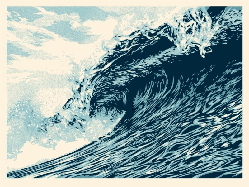 Shepard Fairey (Obey) - Wave of Distress (Blue)