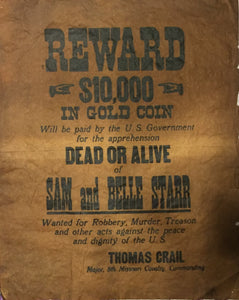 Affiche Reward Dead Or Alive - 10 000 $