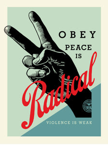 Shepard Fairey (Obey) - Radical Peace (Blue ) - Edition Of 375
