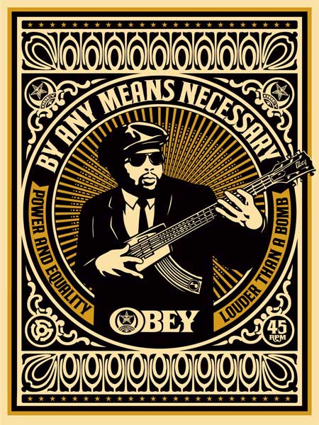 Shepard Fairey dit Obey - BY ANY MEANS NECESSARY (YELLOW)