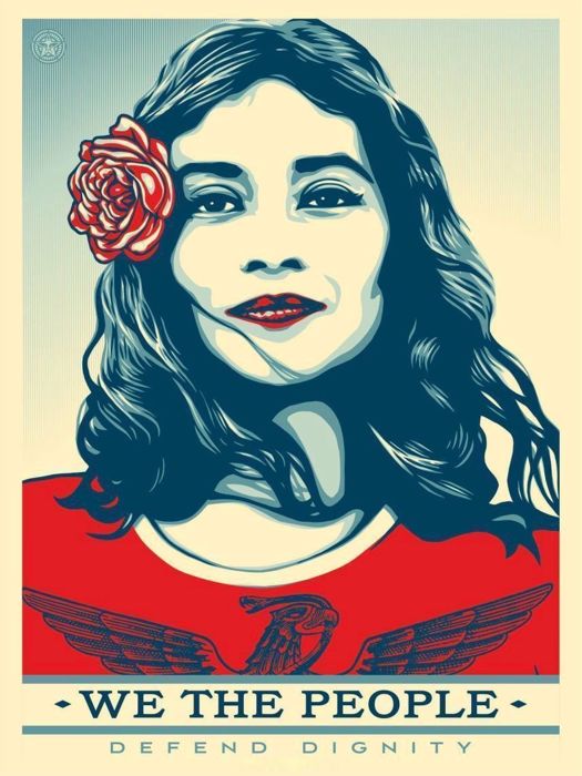 Shepard Fairey (OBEY) - We The People Defend Dignity - Edition Offset -Signed