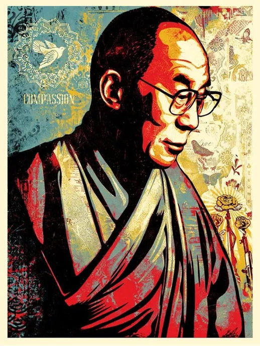 Shepard Fairey  (Obey) - Dalai Lama Compassion - 2022