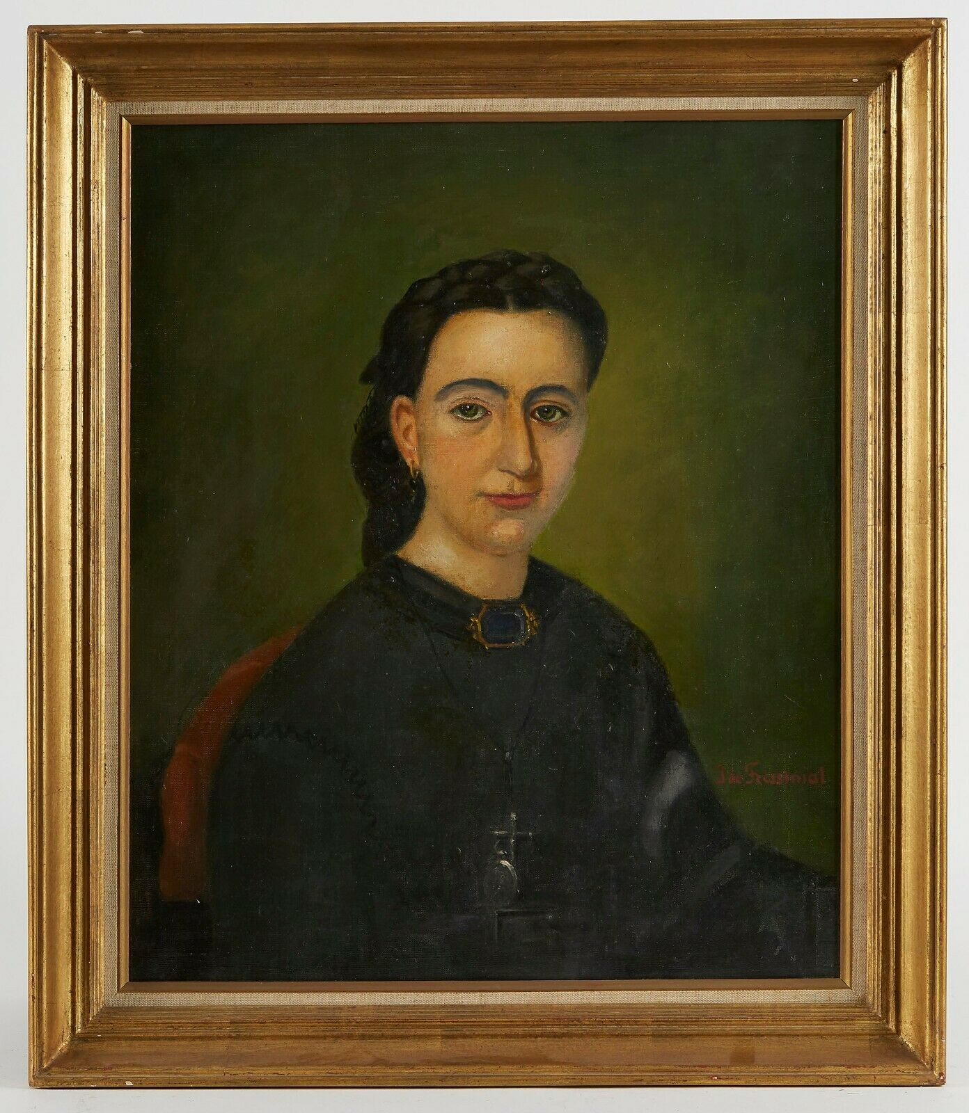 Jules DE FRESSINIAT (1820-?) - Portrait de femme